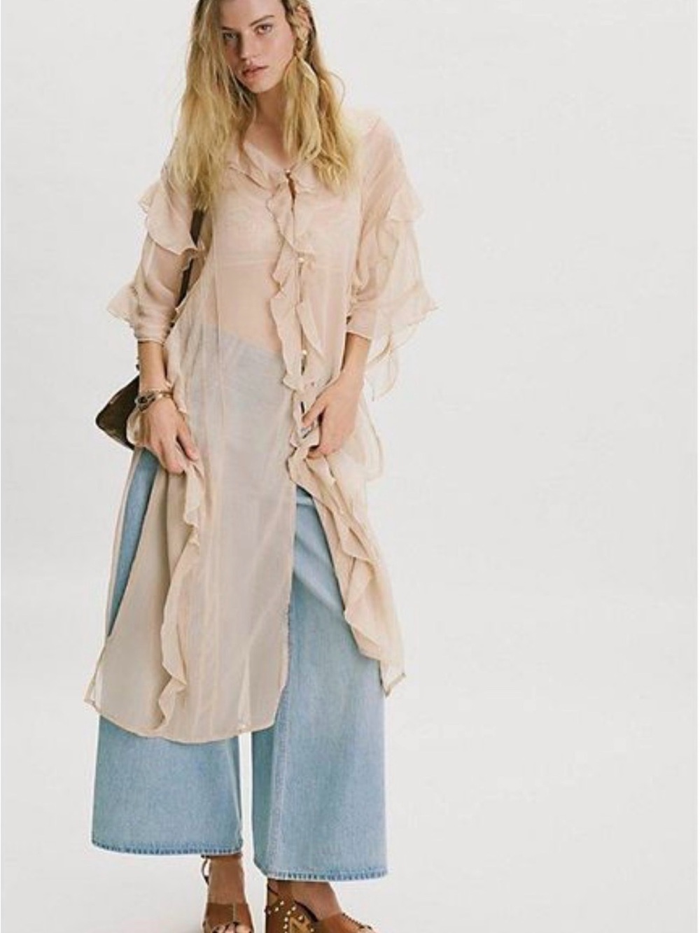 Free People Women's Natural Winter Valley Kimono